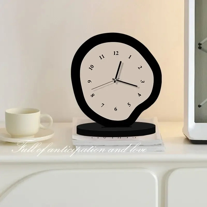 Cream Style Wall Clocks Modern Table Needle Clocks Desktop Clock Ornament Living Room Decorations Home Countertops Decor Oasis Select