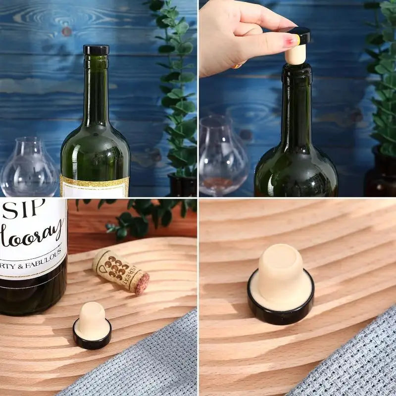 SUSU 10Pcs Wine Bottle Cork Stopper T Shaped Wine Stopper Tasting Cork Replacement Reusable Cork Glass Beer Bottle Sealing Oasis Select