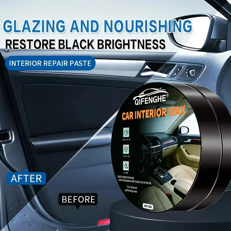 Car Interior Plastic Restoration Wax & Tire Protectant + Sponge Automotive Detailing Wax Oasis Select