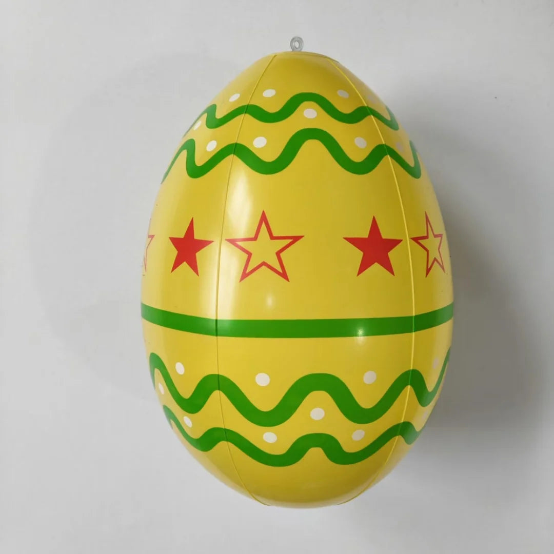 16 Inch Easter Inflatable Ball Outdoor Giant Balloon PVC Balls Pendant Reusable Yard Garden Ornament Easter Party Decoration Oasis Select Yellow