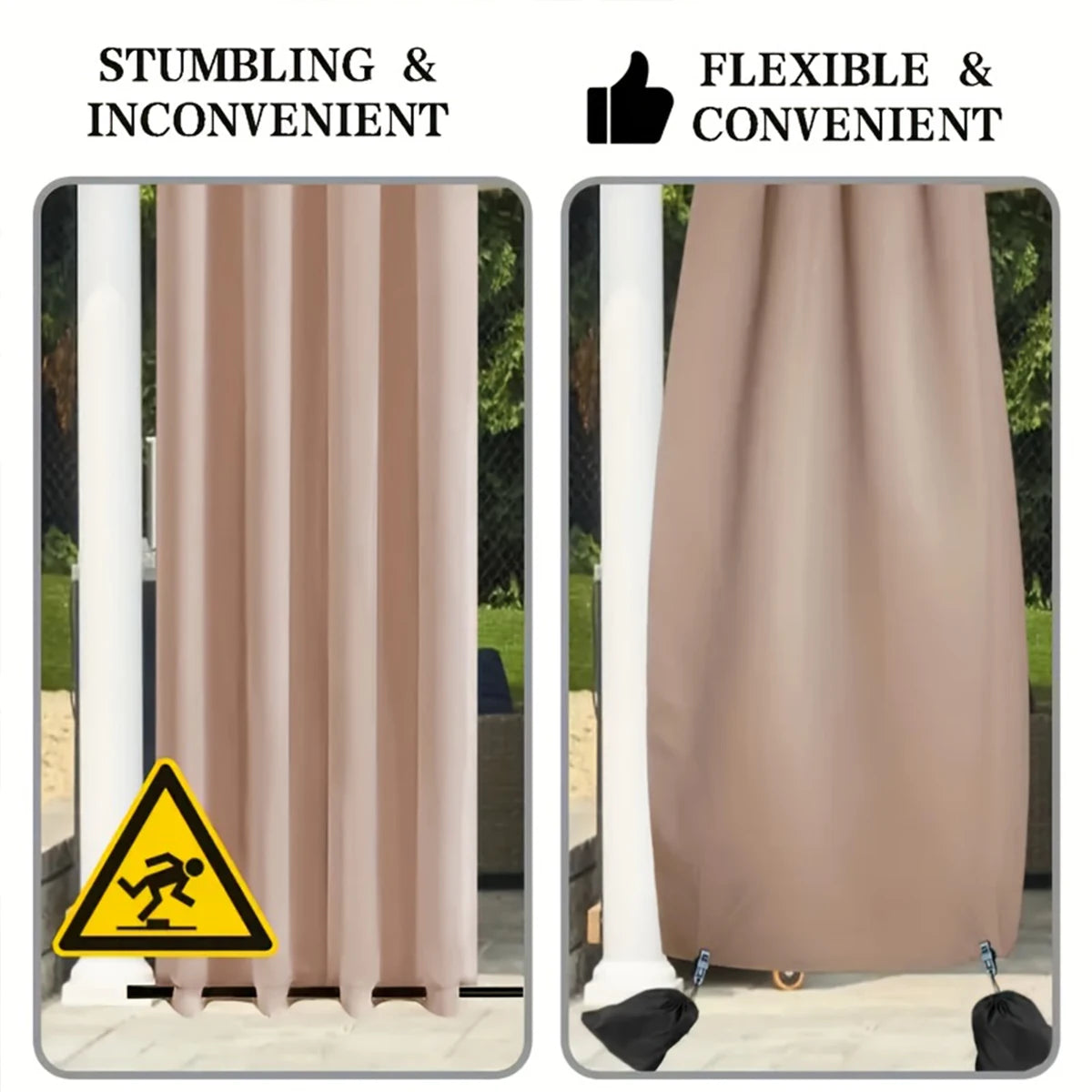 4/8/16/24pcs Windproof Outdoor Door Curtain Weighted Bag Clip, Bow Porch, Terrace, Patio, Gazebo, Porch, Courtyard Essential Oasis Select