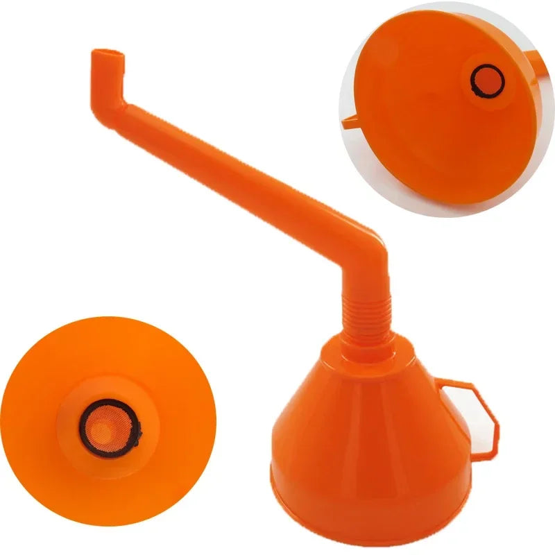 Refueling Funnel with Filter Motorcycle Refuel Engine Oil Funnel Moto Car Long Mouth Funnels Car Repair Filling Tools Oasis Select
