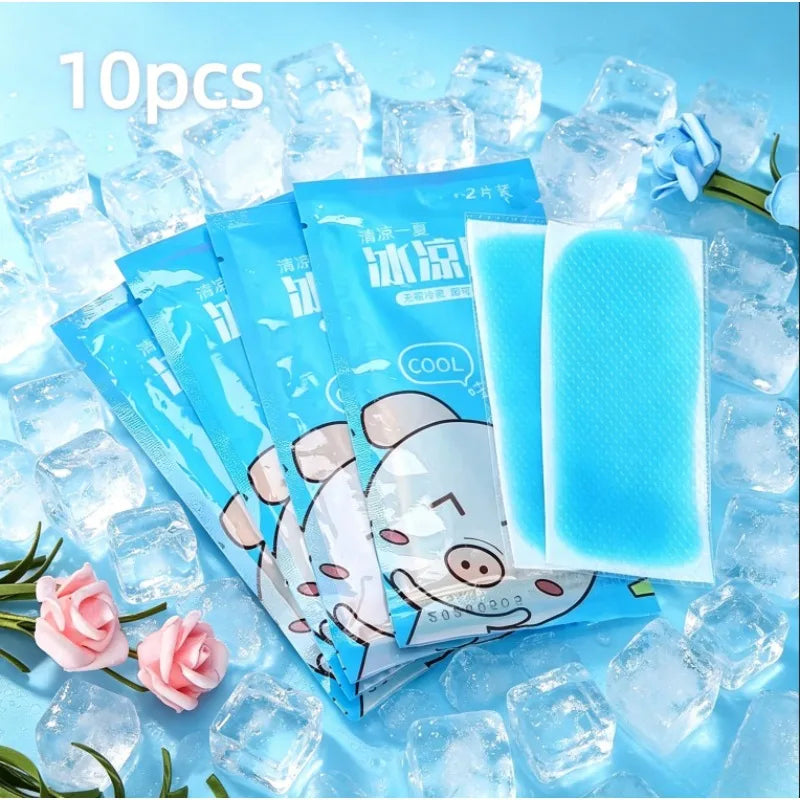Summer Portable Cooling Patch Bulk Pack Fast Chill Sticker for Summer Heat Relief Outdoor Travel Fever Soothing Daily Cool Down Oasis Select 10PCS-1