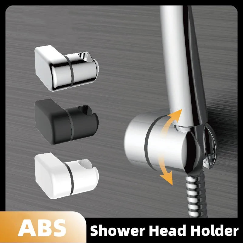 Universal Hand Shower Head Holder Adjustable Full Plating Shower Rail Head Holder Bathroom Bracket Stable Rotation Oasis Select