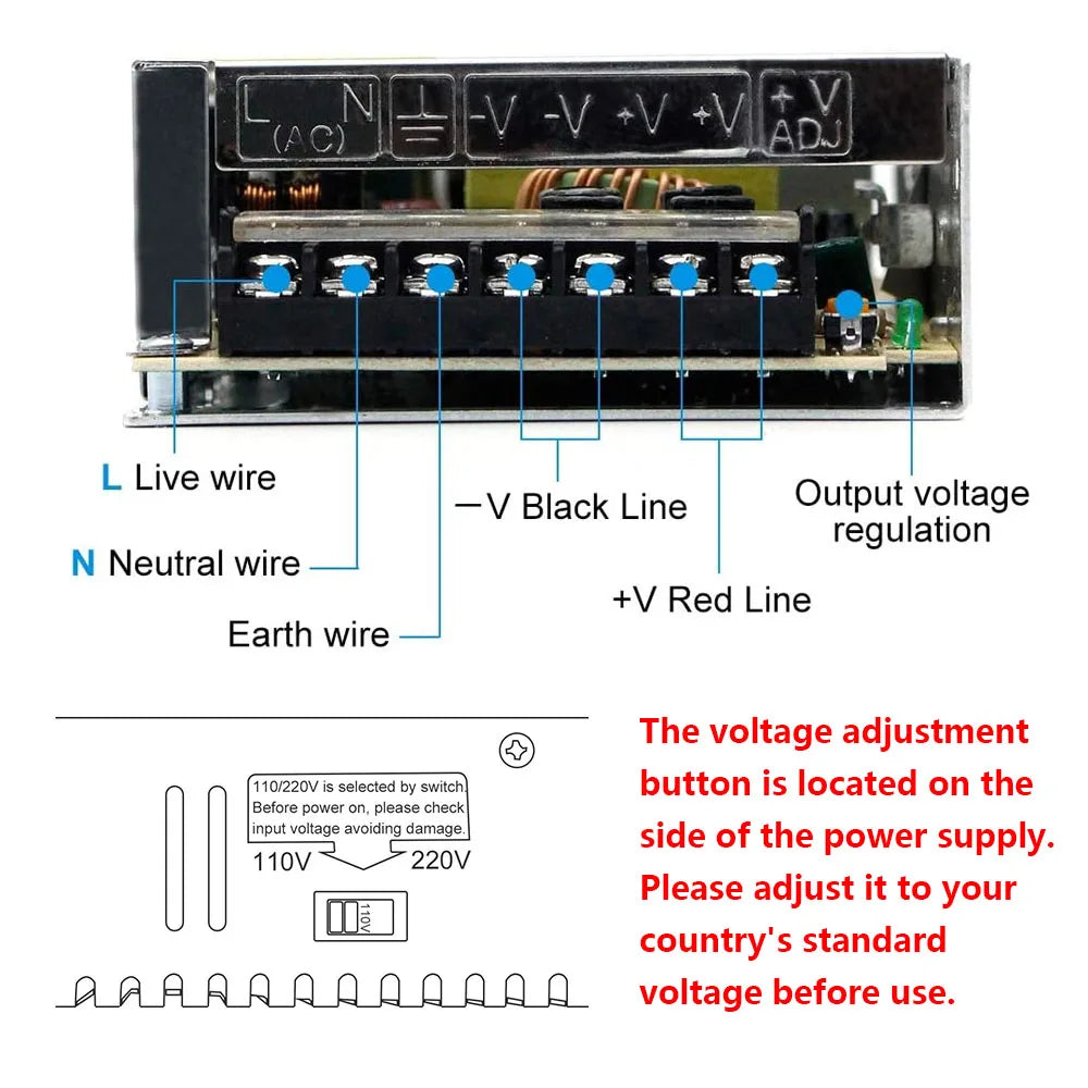 Powersupply DC 12V 5V 24V 36V 48V Power Source AC 220 110 V TO DC 5 12 24 36 48 V Power Supply For Router LED Strip CCTV Oasis Select