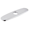 1PC Faucet Plate Hole Tap Cover Deck Plate Stainless Steel Bathroom Kitchen Sink For Most Single Hole Faucet Decorative Panel Oasis Select 10inchChrome