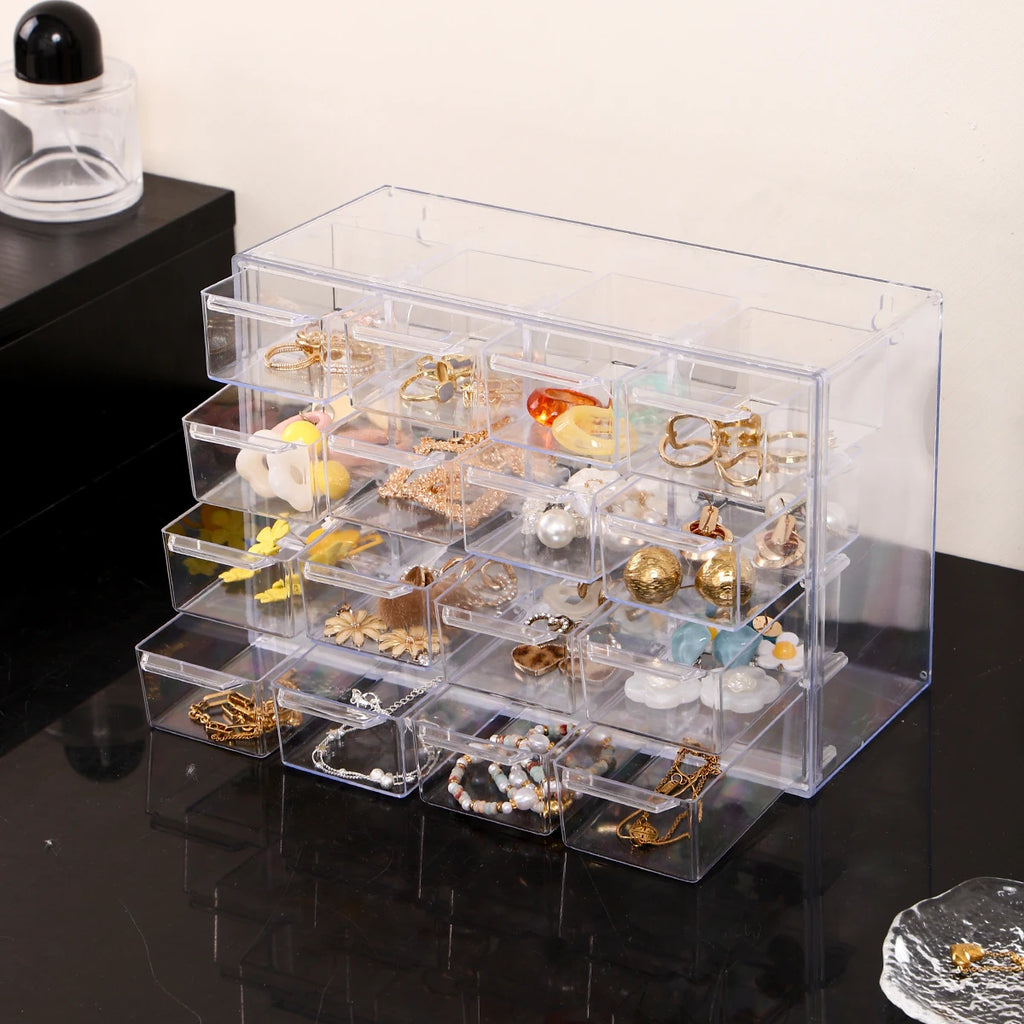 1pc desktop stackable jewelry organizer acrylic hair accessories earrings rings necklaces bracelets accessories organizer Oasis Select