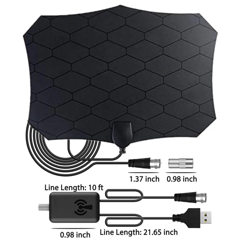 4K 1080P HDTV Antenna with Amplifier Signal Booster Mini Digital TV Antenna Enhanced Reception Indoor Use Oasis Select