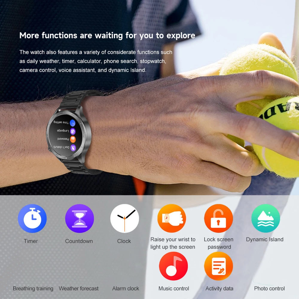 GPS Track Smart Watches Compass Waterproof Smartwatch Men Women Outdoor Blue Tooth Call Sleep Heart Rate Monitor Voice Assistant Oasis Select