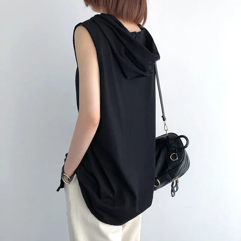 Solid Color 2023 Brand New Men's Tank Tops Vest Sleeveless Tees For Male Hooded Man Vests Tops Hip Hop Men Tank Top T shirt Oasis Select