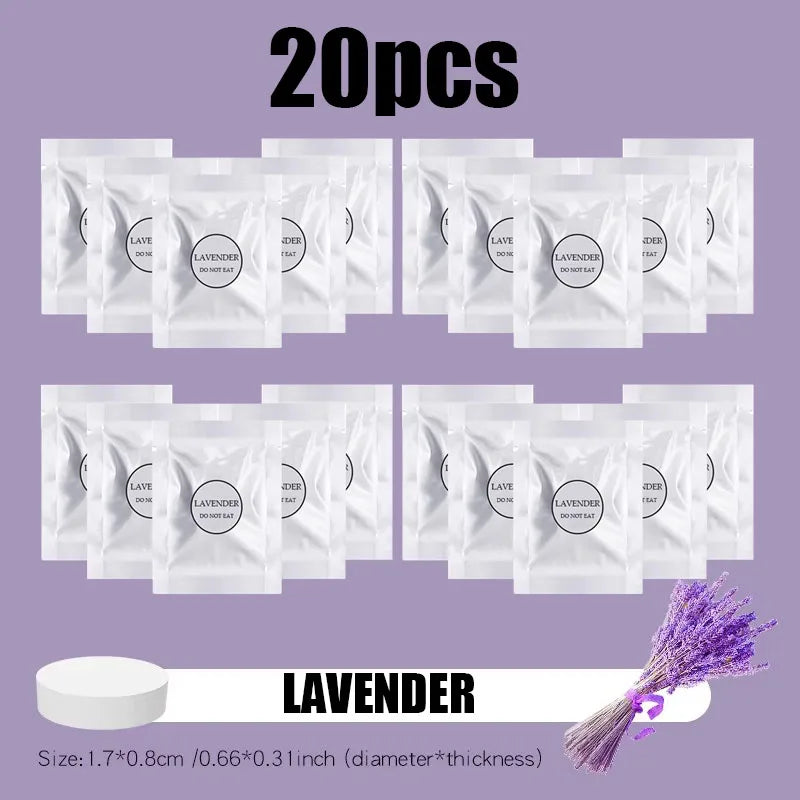 5/10/15/20PCS Car Air Freshener Supplement Solid Fragrance Scent Air Outlet Perfume Refill Tablets Ocean Lemon Lavender Fillers Oasis Select 20Pcs Lavender