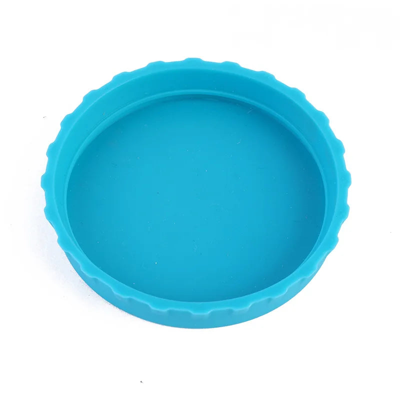 6 Pack Silicone Soda Lid Beverage Can Cover Beer Bottle Caps Juice Can Topper Reusable Coke Can Saver 6 Color Can Stopper Oasis Select light blue