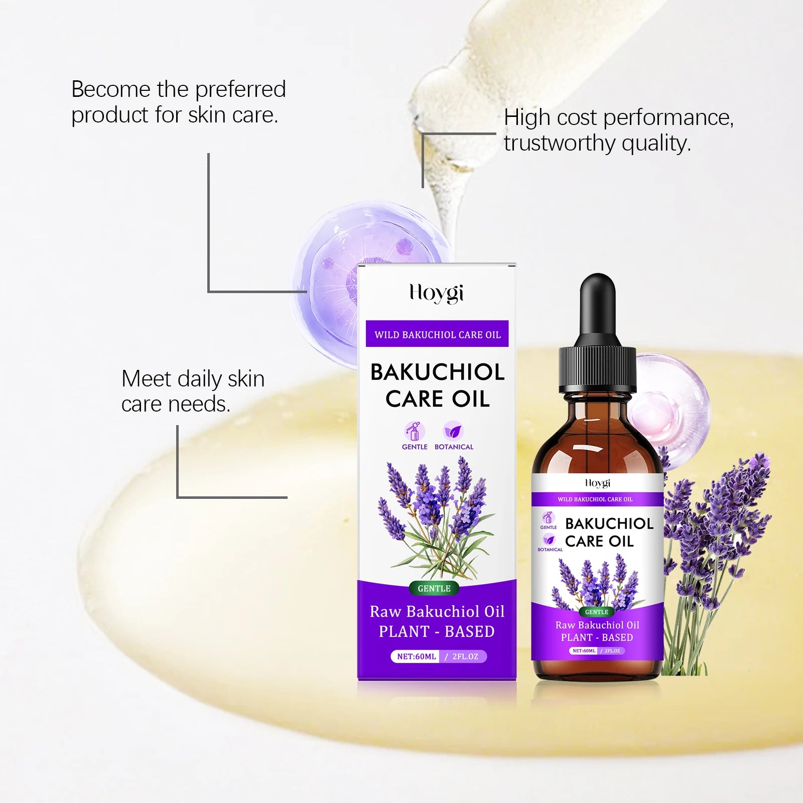 Bakuchiol Essectial Oil Relaxing Reduce Fine Lines Smoothing Facial Body Skin Care Nourish Aromatherapy Lavender Essential Oil Oasis Select
