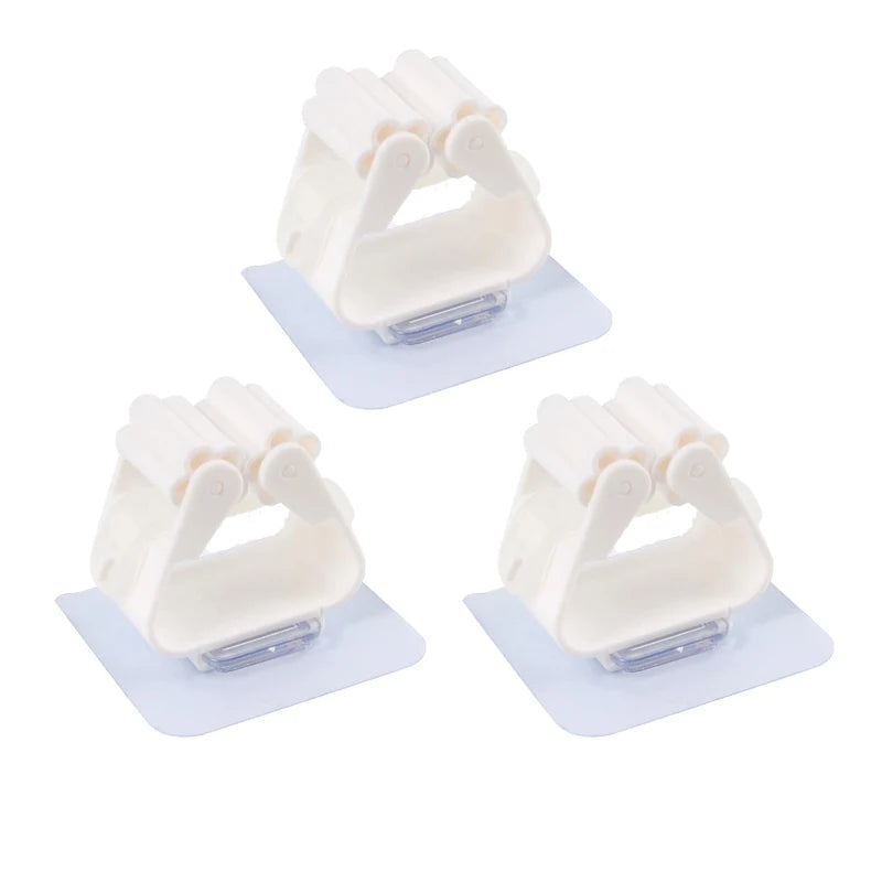 1-3PCS Stainless Steel Household Storage Rack Bathroom Nail-free Hook Wall-mounted Mop Storage Rack Waterproof Broom Rack Oasis Select Basic 3PCS
