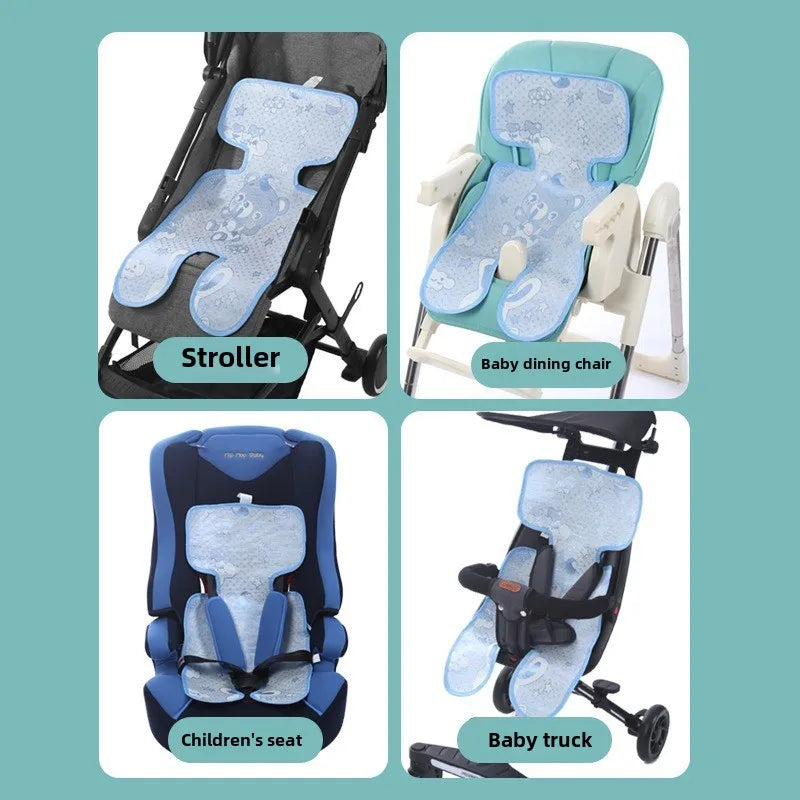 1PC Baby Stroller Cooling Mat Ice Silk Reclining Mat Cushion Baby Dining Chair Cooling Mat Summer Safety Seat Sleeping Mat Oasis Select
