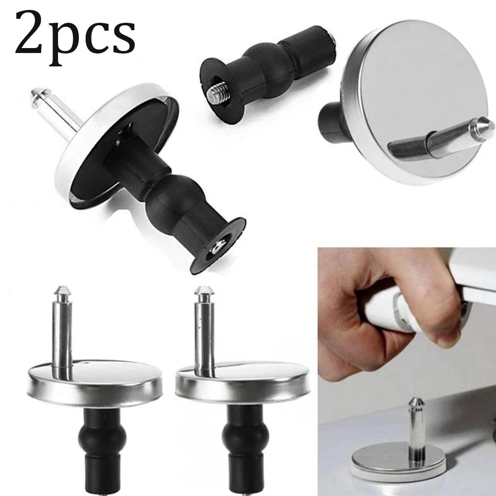 2pcs Toilet Seat Hinges Top Close Soft Release Quick Fitting Heavy Duty Hinge For Toilet Seat Hinges Toilet Accessories Oasis Select