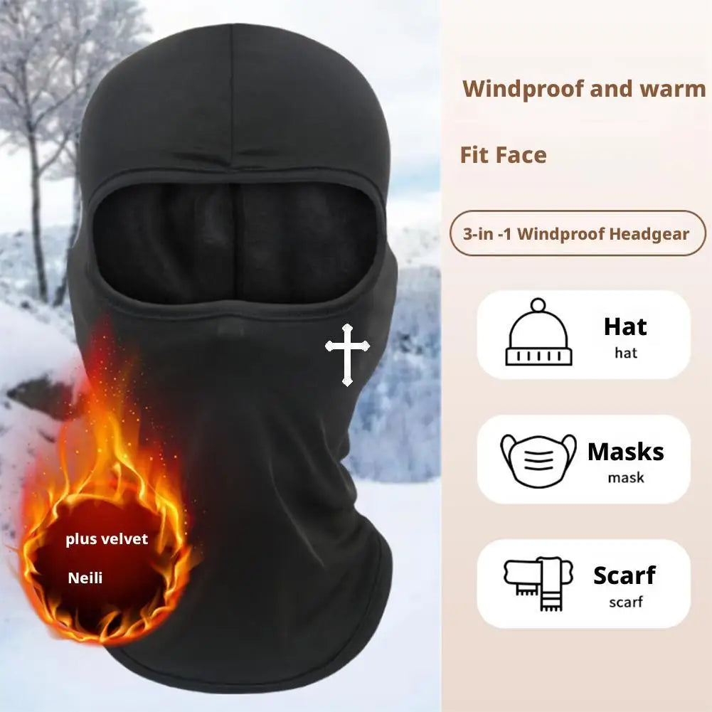 Breathable Black Cross Balaclava Caps for Men Face Ski Mask Beanie Four Seasons Bicycle Hiking Outdoor Sports Tool Bonnet Oasis Select