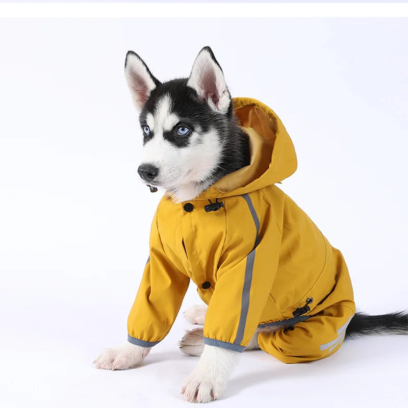 A Four-legged Waterproof Raincoat for Dogs, Large, Medium and Small-sized Pets, and A Pet Raincoat for Going Out on Rainy Days Oasis Select