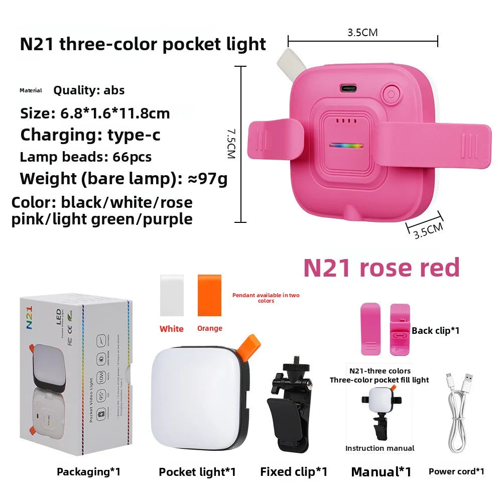 SHINEKNOT Mini LED Selfie Fill Light | Rechargeable Pocket Lamp