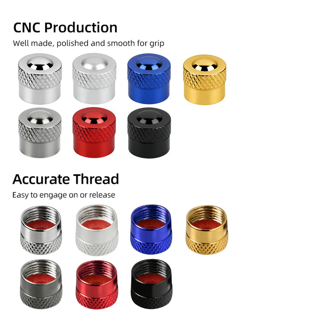 4PCS Tire Valve Caps with O Rubber Ring, Valve Stem Caps, Universal Stem Covers for Cars, SUVs, Bike, Trucks, Motorcycles Oasis Select