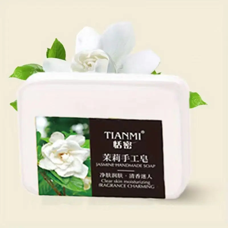 2PCS jasmine handmade soap, rich in jasmine extract, softens rough skin, replenishes moisture and cleanses Oasis Select