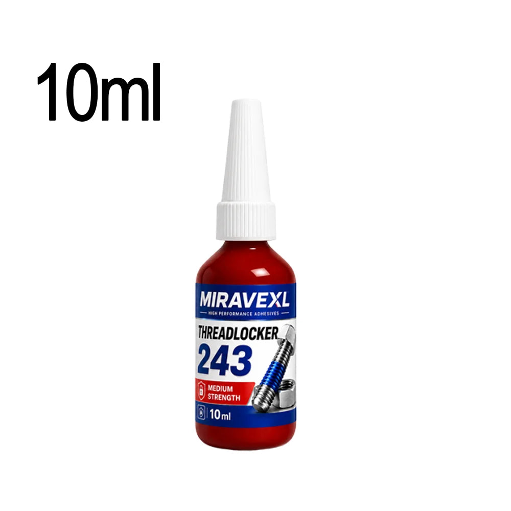 MIRAVEXL Threadlocker 243 Medium Strength Screw Glue Anaerobic Adhesive for Bolts NutsThreads Removable Anti Loose 10ml 50mlKit Oasis Select 10ml-1 bottle