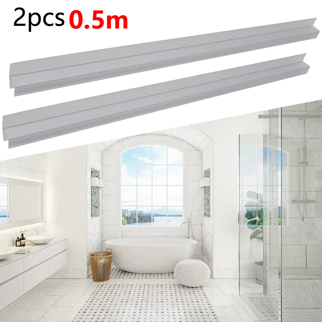 2PCS 50-cm Seal FOR Shower Door Seal 6/8/10/12/15mm Water Deflector Home BATHROOM Supplies Replacement Accessories