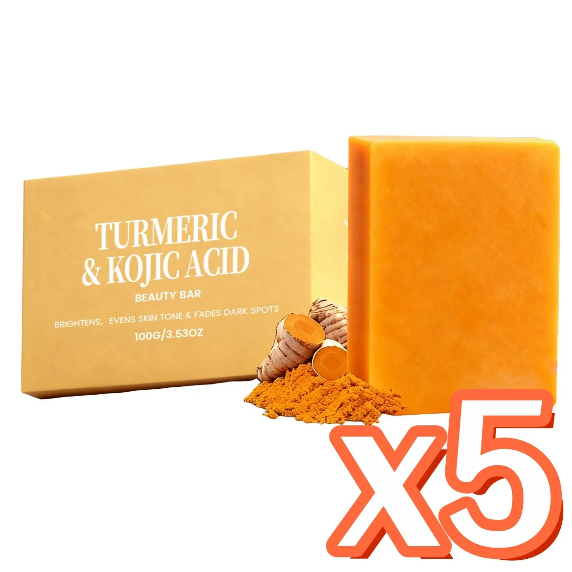 Turmeric & Kojic Acid Soap – Brightening Exfoliating Bar
