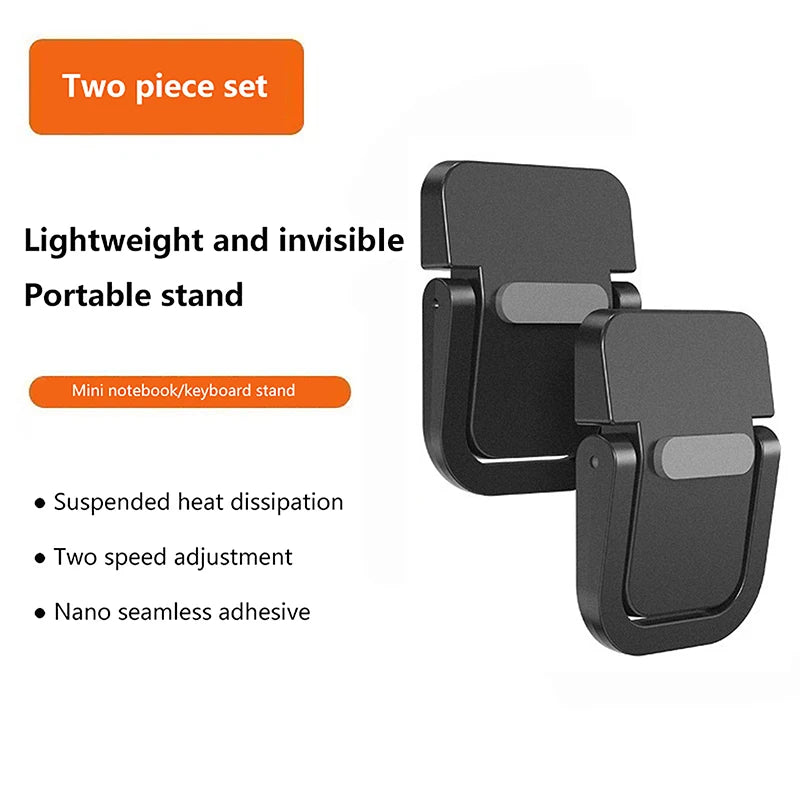 Foldable Mini Laptop Stand Riser – Portable Cooling Bracket Pair