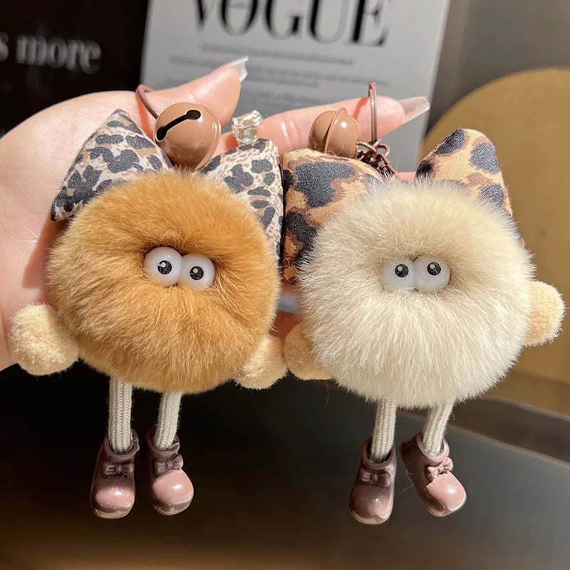 Cute Little Coal Ball Bag Pendant Backpack Exquisite Doll Hanging Decoration Cartoon Doll Car Keychain Oasis Select