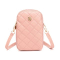 Embroidery Mobile Phone Bags Women Fashion Shoulder Bag Female Mini Crossbody Messenger Bags PU Leather Clutch Wallet Pouch Oasis Select Pink
