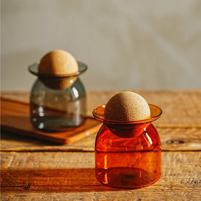 Coffee Bean Storage Jar Retro Sealed Food Grade Glass Coffee Powder Preservation Large Capacity Storage Bottle Oasis Select