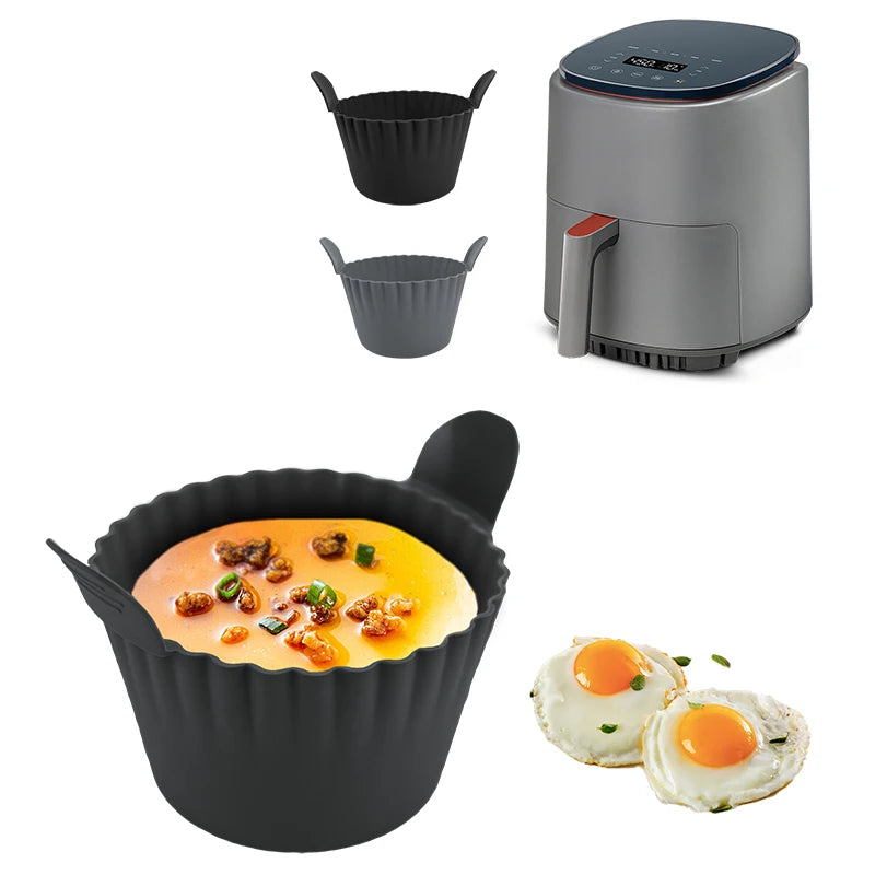 Silicone Air Fryer Egg Poacher Silicone Cupcake Baking Cups Ramekins For Air Fryer Ovens Air Fryer Silicone Basket Oasis Select