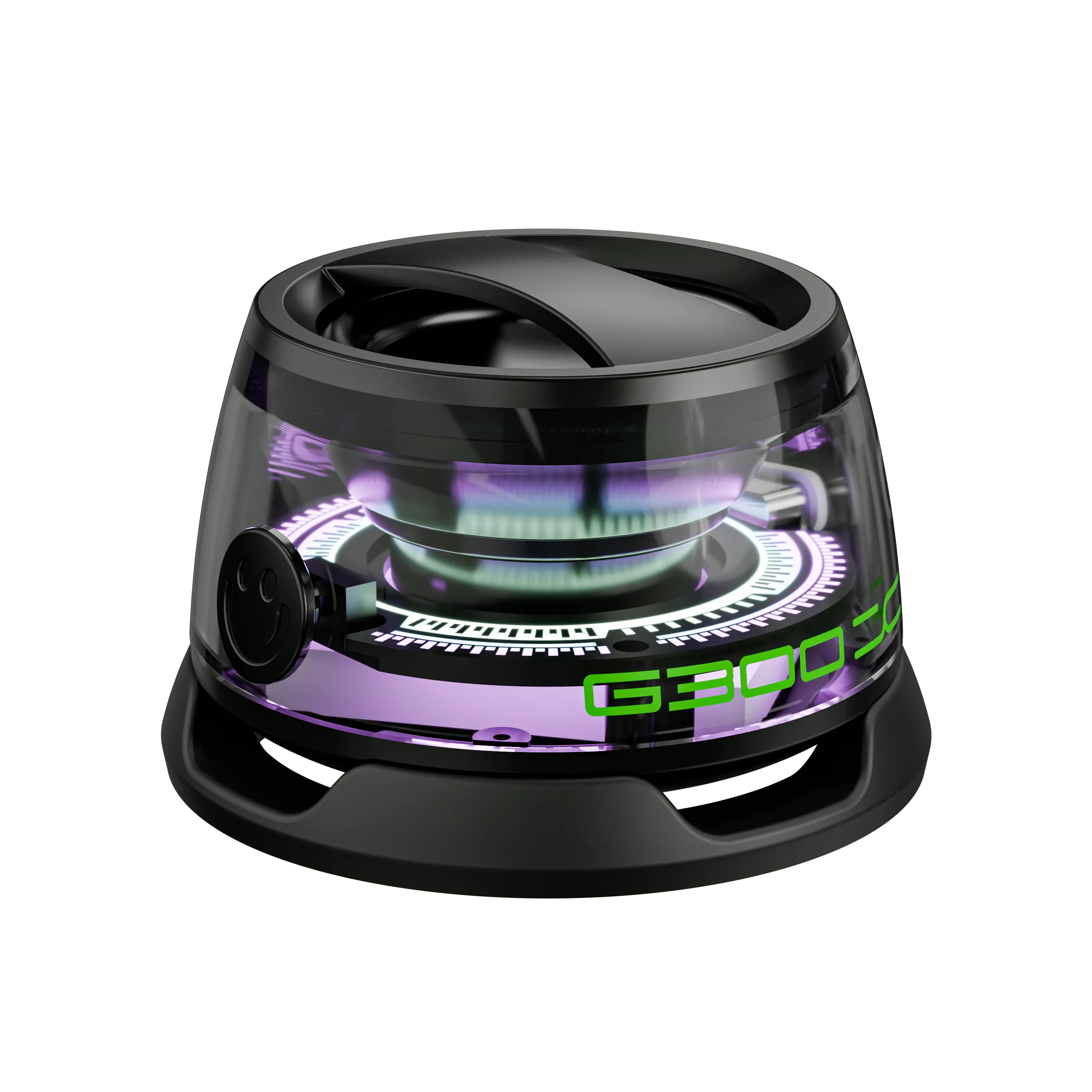 New Wireless Bluetooth speaker Gift Magnetic bracket portable High-sound quality TWS interconnected LED color light mini speaker Oasis Select Black