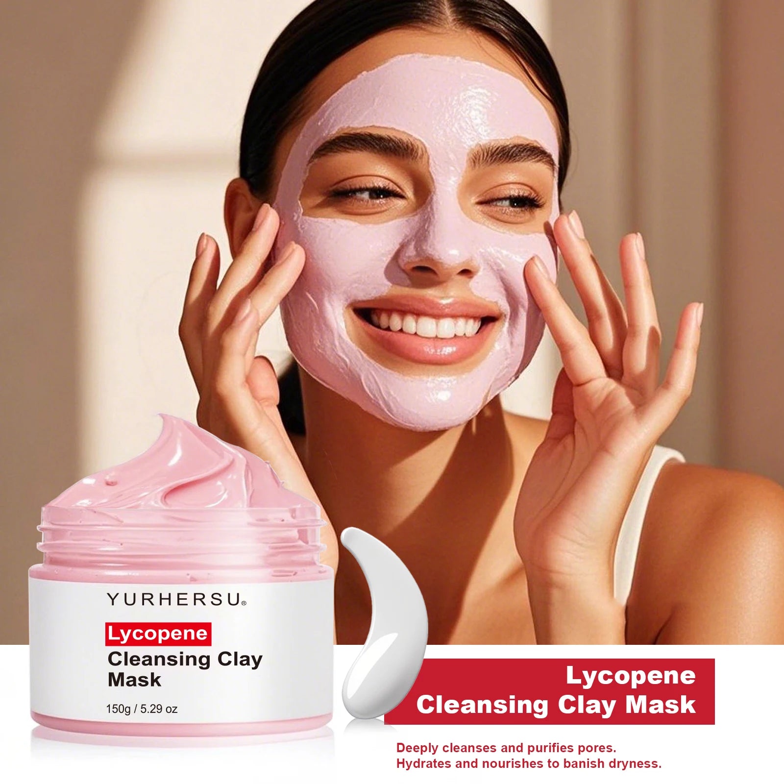 YURHERSU Lycopene Mud Face Mask – Moisturizing Cream 150g Mud Face Mask Oasis Select 150g