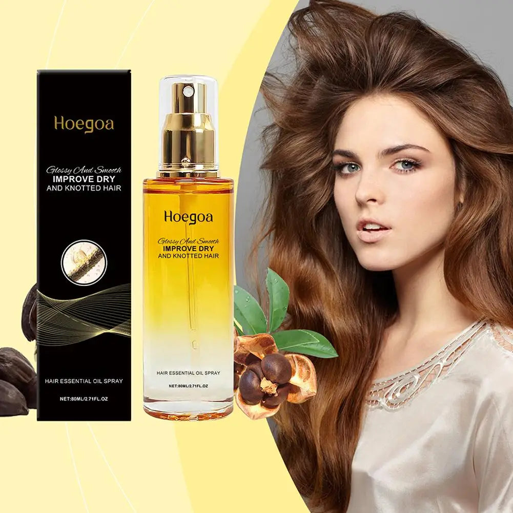 Hair Care Essential Oil Spray Improves Dry And Frizzy Hair, Smoothes Non-Greasy Lightweight Hair Soft Essential Oil Spray 1/2PCS Oasis Select