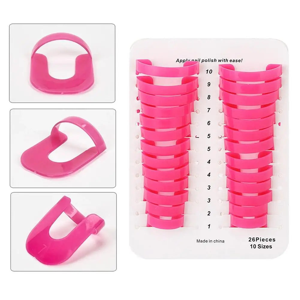 26-Piece Nail Polish Protector Set – Spill-Proof Manicure Stencils Nail Art Stencils Oasis Select