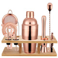 11 Pcs 750ML Cocktail Shaker Y Shiny Stainless Steel British Cocktail Shaker Set Rose Gold Color Oasis Select Chocolate