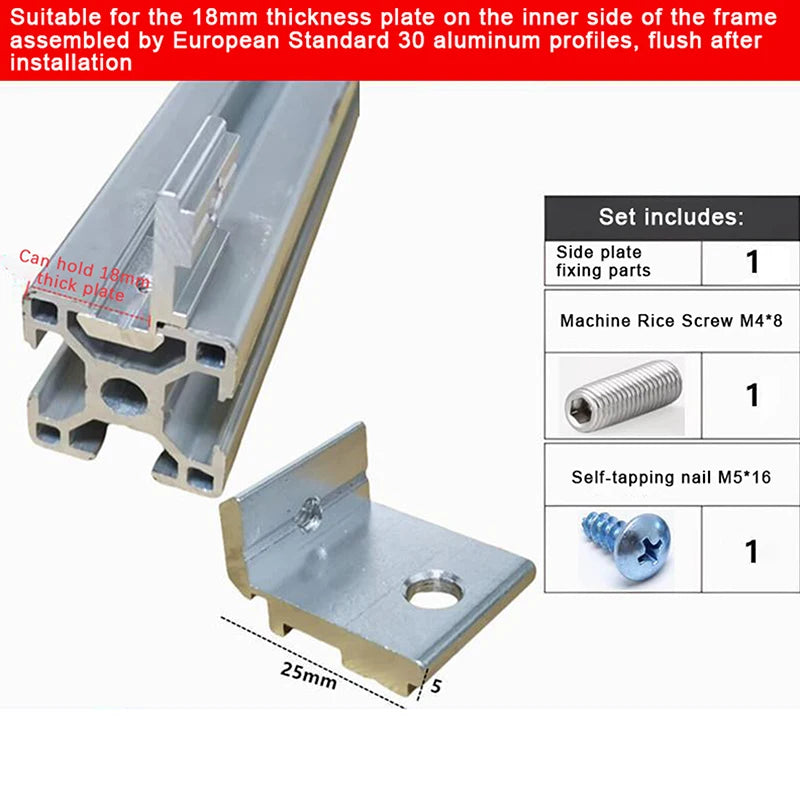 1Set Aluminum Profile Fixing Parts Side Panel Bracket Accessories 2020 3030 4040 High Quality Oasis Select 3030