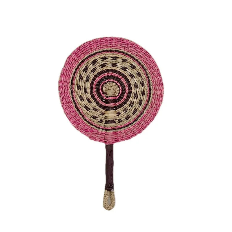 Handwoven Straw Fan – Boho Wall Decor, Wedding & Party