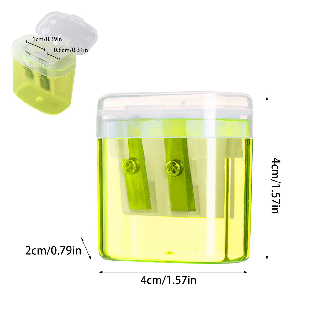 A color random student two-hole pencil sharpener for children's school supplies - a must-have for starting school Oasis Select