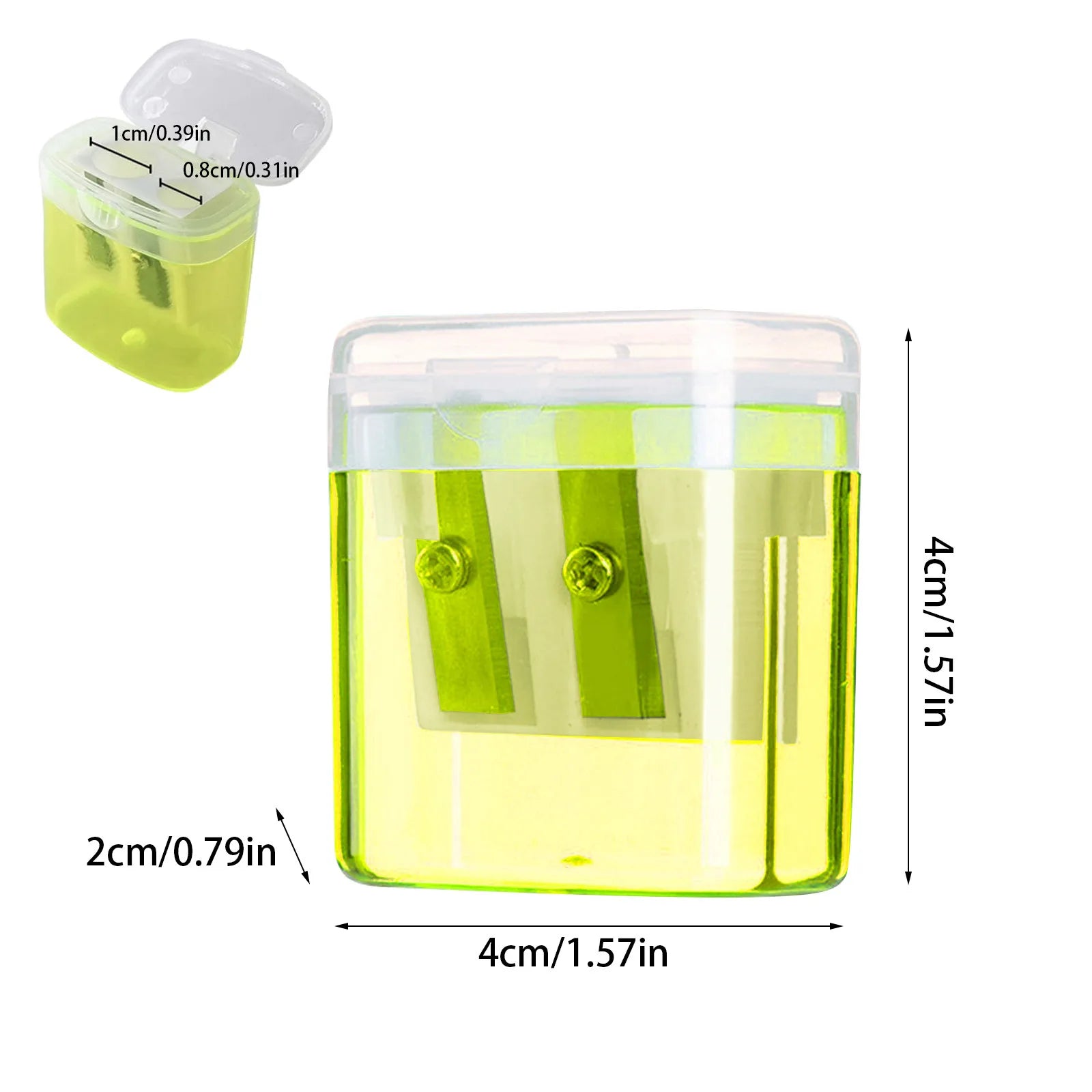 A color random student two-hole pencil sharpener for children's school supplies - a must-have for starting school Oasis Select