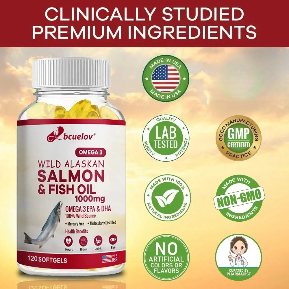 Super Omega-3 EPA/DHA Fish Oil Capsules – Heart, Brain & Joints Fish Oil Supplement Oasis Select