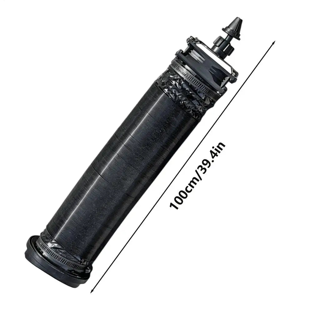 39-inch car air vent duct car cooling fan quick installation foldable and easy to store air supply duct straight through to tent Oasis Select Black