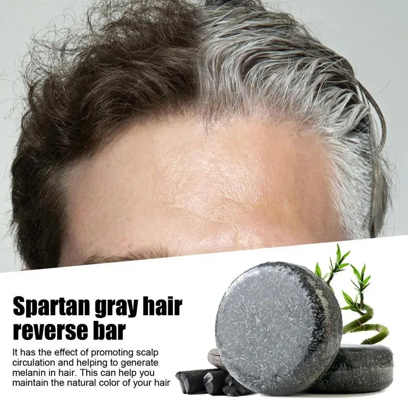 60g Hair Soap Hair Darkening Shampoo Bar Repair Gray White Hair Color Dye Hair Shampoo Natural Grey Gloss Black Soap Oasis Select