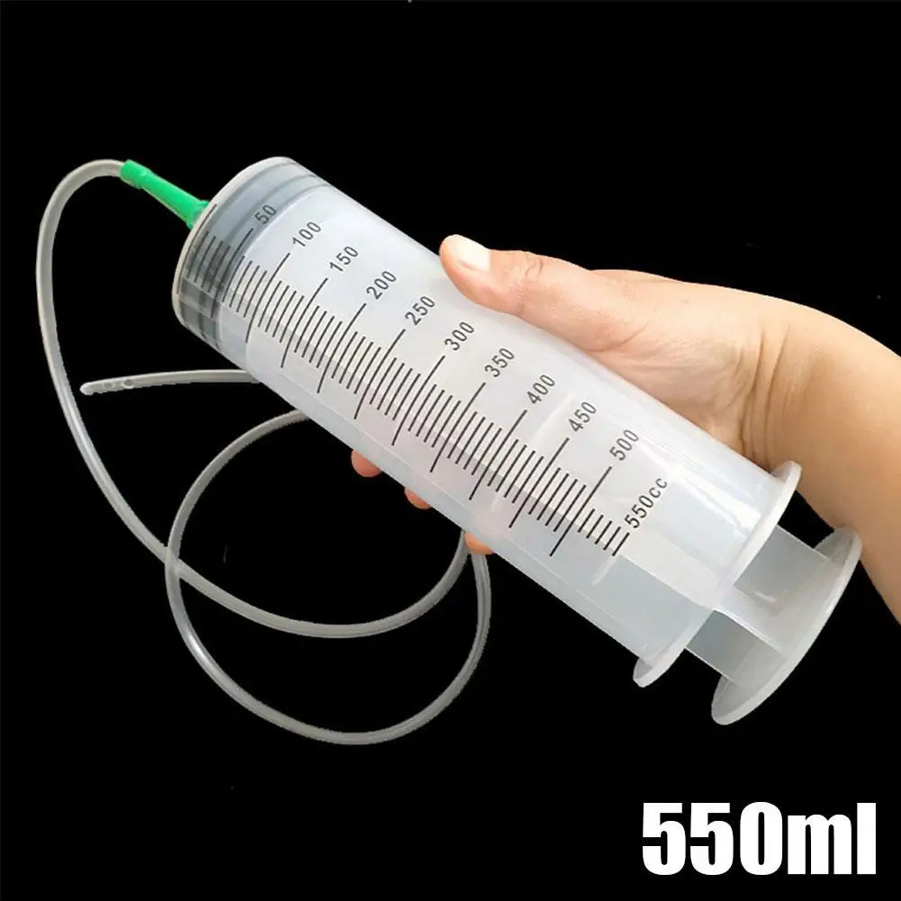 100/300/550ml Syringe Large Syringes Reusable Needle Barrel Oil Pump with Scale Oil Suction Vacuum Syringe Pistol Pump Extractor Oasis Select 550ml