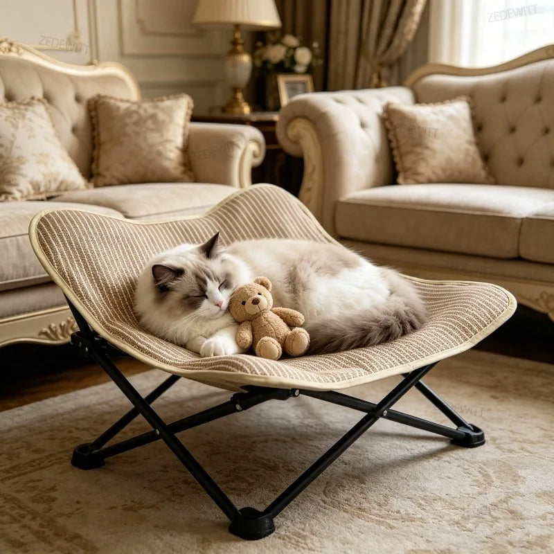 Cat Scratch Bed Durable Foldable Sisal Pet Lounger Chair Sisal Scratcher Chair For Cat Small Medium Large Kitten Indoor Outdoor Oasis Select