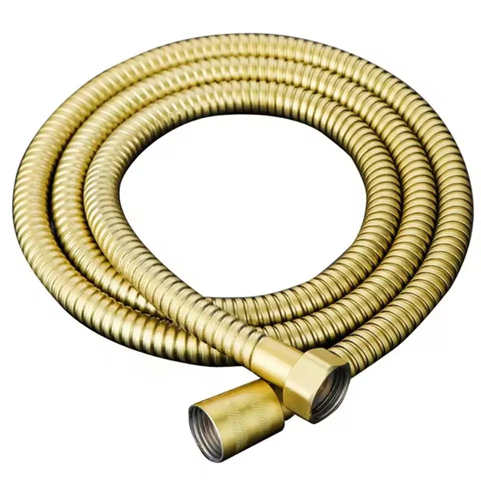 Upgraded Gold Big Panel Large Flow Shower Head Multi Function Adjustable Shower Head High-pressure Water-saving Handheld Shower Oasis Select 1.5m Gold Hose