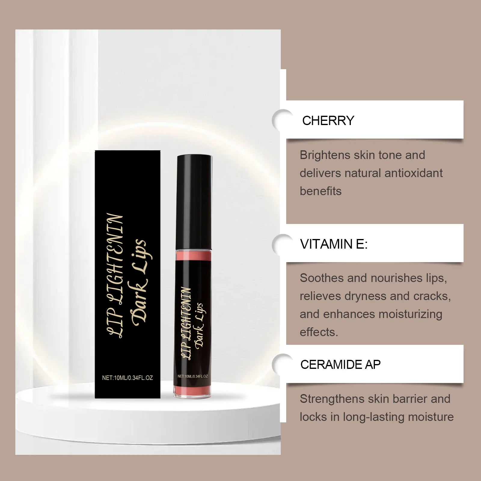 Hoygi Lip Lightening Oil – Vitamin E & Ceramide Lip Gloss Lip Oil Gloss Oasis Select