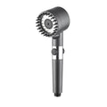 High Pressurized Filter Shower Head 3-mode Adjustable Spray with Massage Brush Rain Faucet Bathroom Accessories Oasis Select Gray with filter